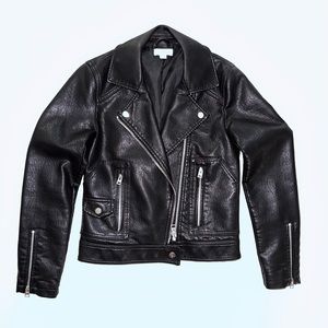 TOPSHOP Faux Leather Moto Jacket